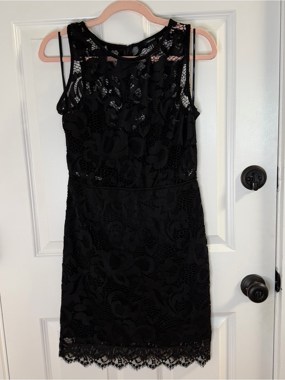 Forever 21 Black Lace Sleeveless Dress M
